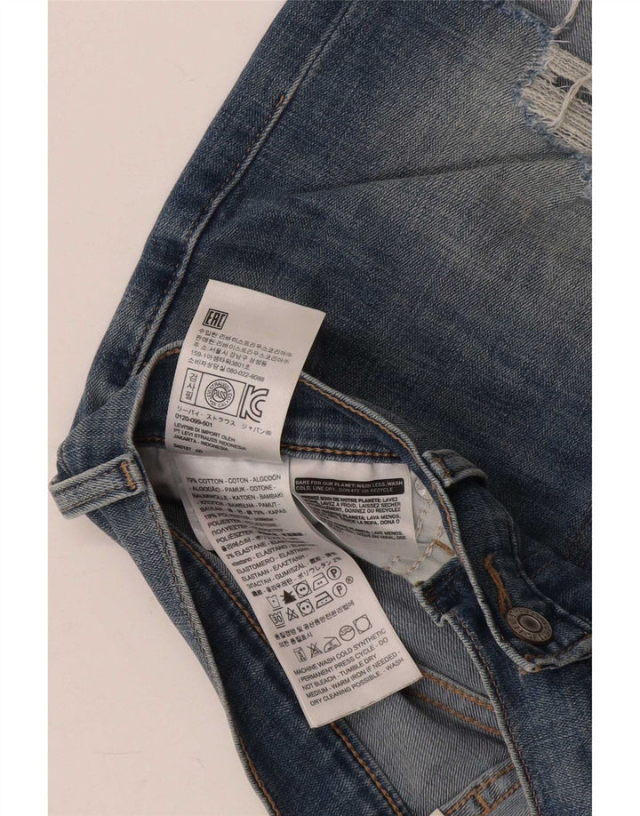 Damskie spodenki jeansowe Levi's w trudnej sytuacji W27, małe, niebieskie, bawełniane