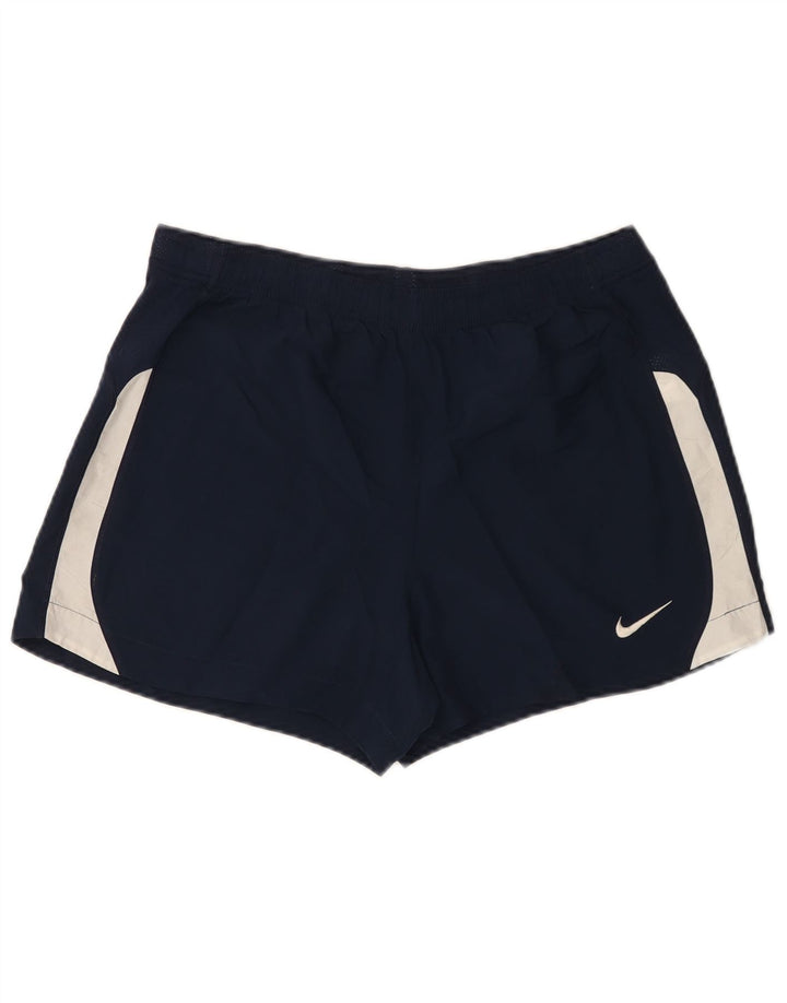 Damskie spodenki sportowe NIKE Dri Fit UK 12/14 Średni granatowy, blok kolorów