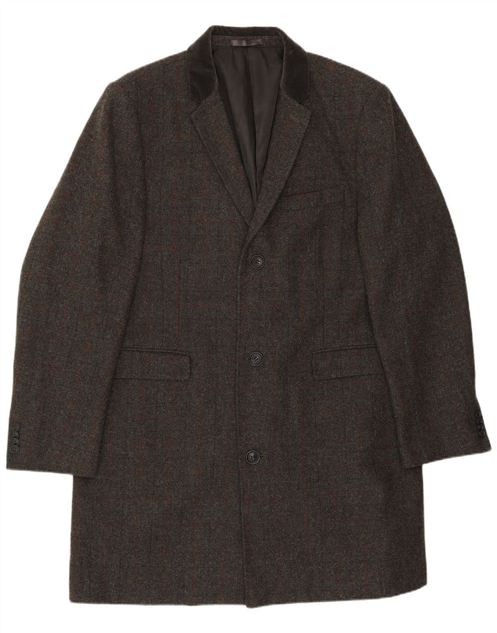 Męska marynarka VINTAGE Regular Longline zapinana na 3 guziki UK 46 3XL Szara kratka