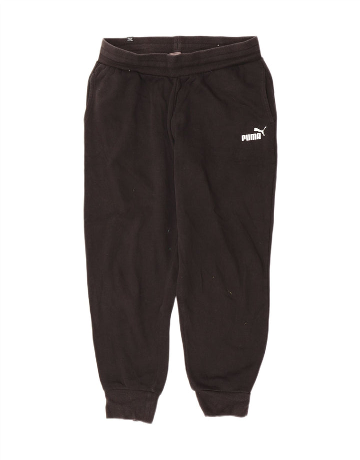 Męskie spodnie dresowe Puma Joggers, średnia czarna bawełna