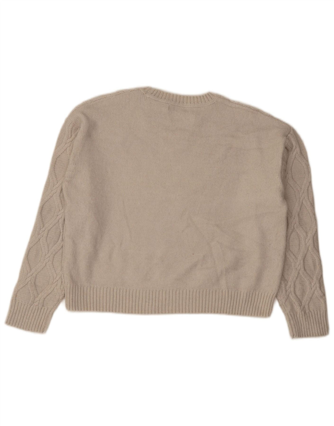 Marks & Spencer Damski sweter o luźnym kroju z okrągłym dekoltem, UK 14, średni beż