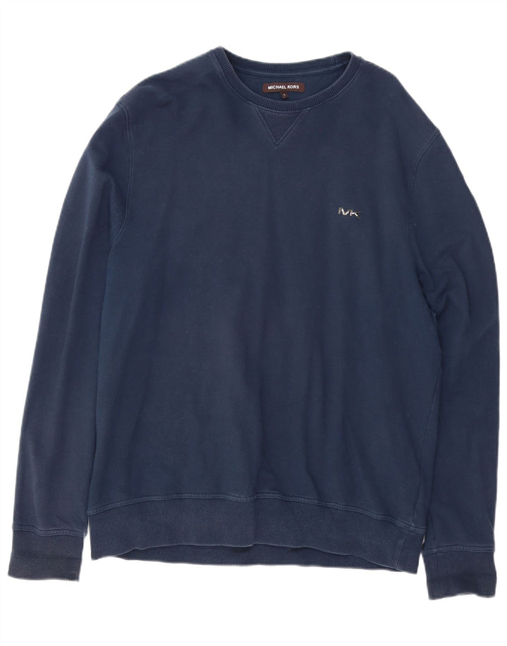MICHAEL KORS Męski sweter bluzowy XL granatowy, bawełniany