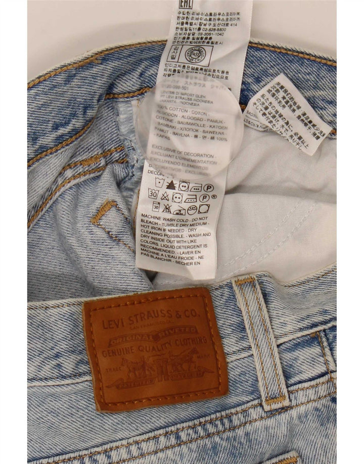 Damskie jeansy Levi's Wedgie Straight W26 L28 Niebieskie bawełniane