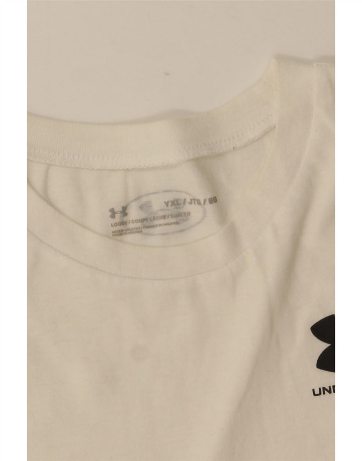 Koszulka chłopięca UNDER ARMOUR 13-14 lat XL, biała