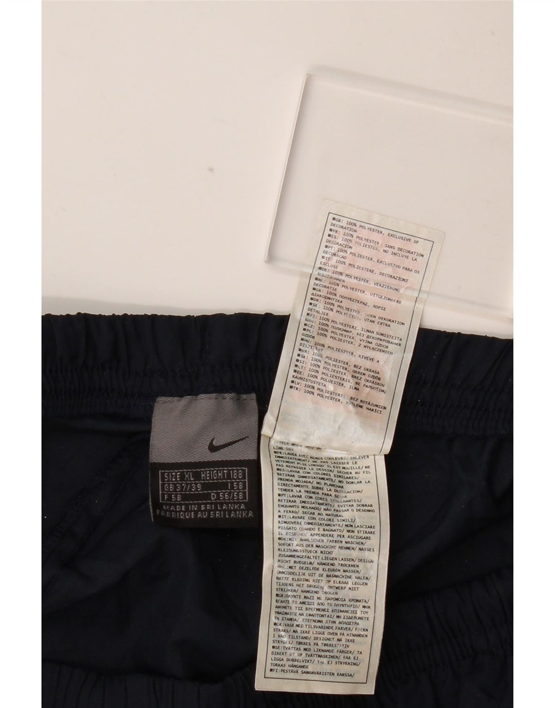 Męskie spodnie dresowe Nike XL, granatowe, poliestrowe