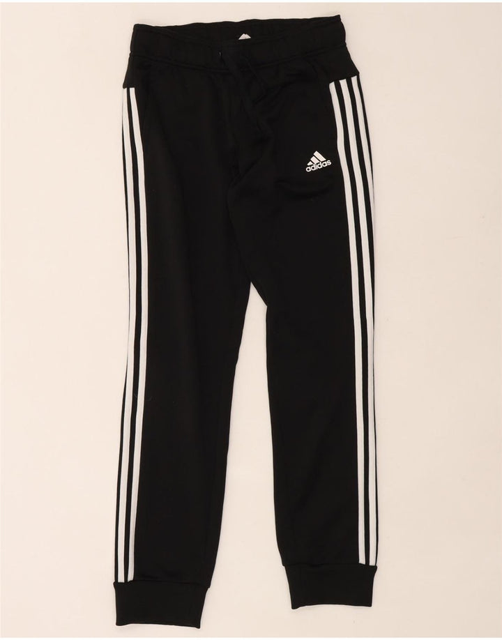 Damskie spodnie dresowe ADIDAS Joggers UK 8/10, małe, czarne, poliestrowe