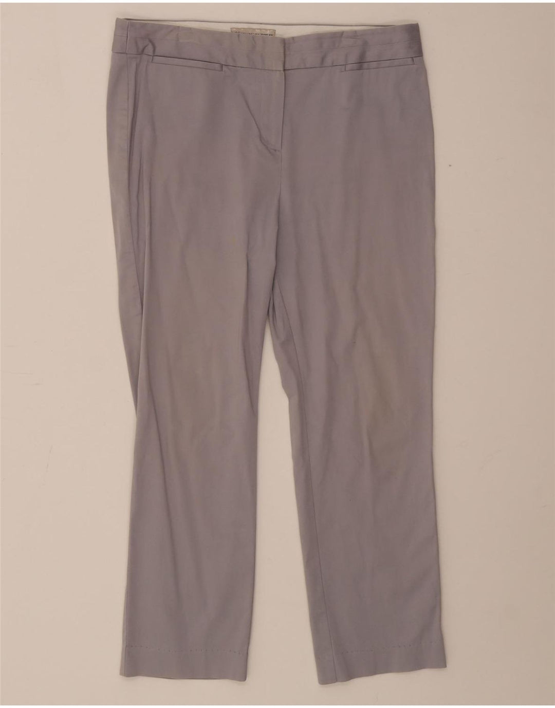 Marks & Spencer Proste, przycięte spodnie damskie UK 12 Medium W30 L24 Szare