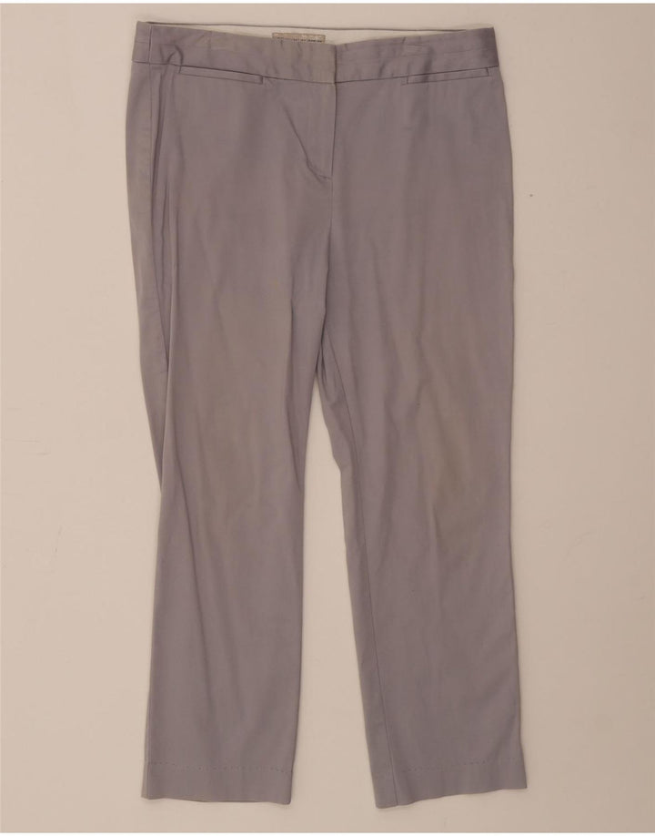 Marks & Spencer Proste, przycięte spodnie damskie UK 12 Medium W30 L24 Szare