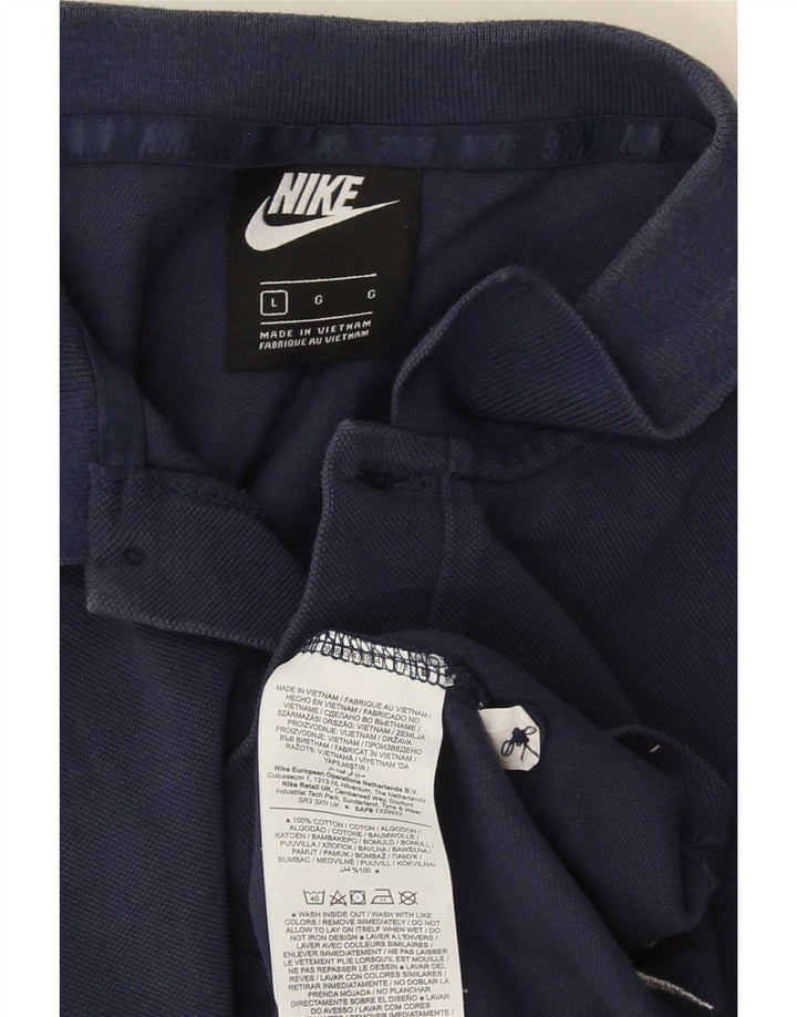 Męska koszulka polo Nike, duża, granatowa, bawełniana