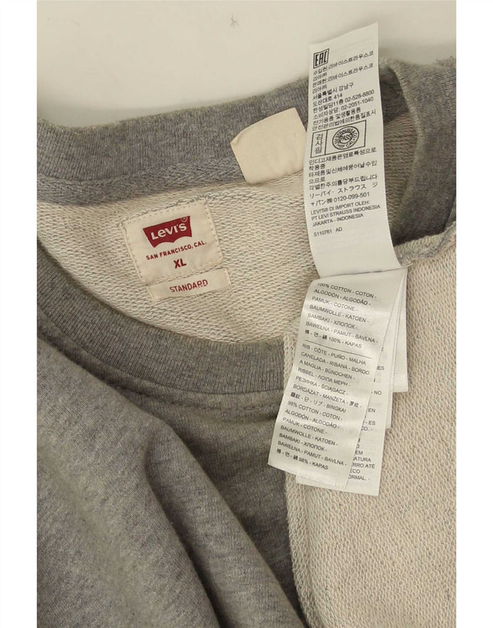 Męski standardowy sweter Levi's XL, szary, bawełniany
