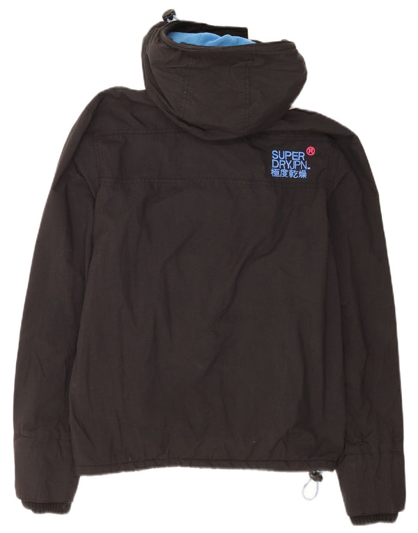 Damska wiatrówka z kapturem Superdry UK 14, duża czarna