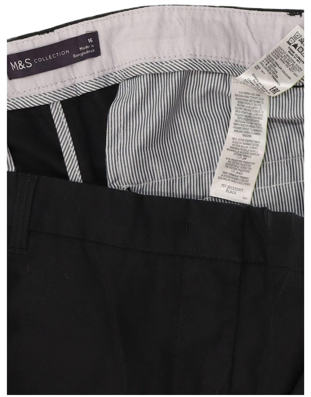 Damskie spodenki Chino MARKS & SPENCER UK 16 Large 36 Czarny poliester