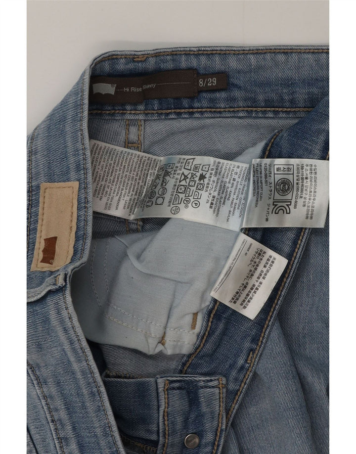 Damskie jeansy skinny z wysokim stanem LEVI'S US 8 Medium W29 L32 Niebieska bawełna