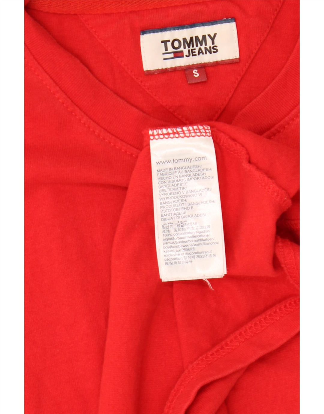 T-shirt męski TOMMY HILFIGER, mały, czerwony, bawełniany