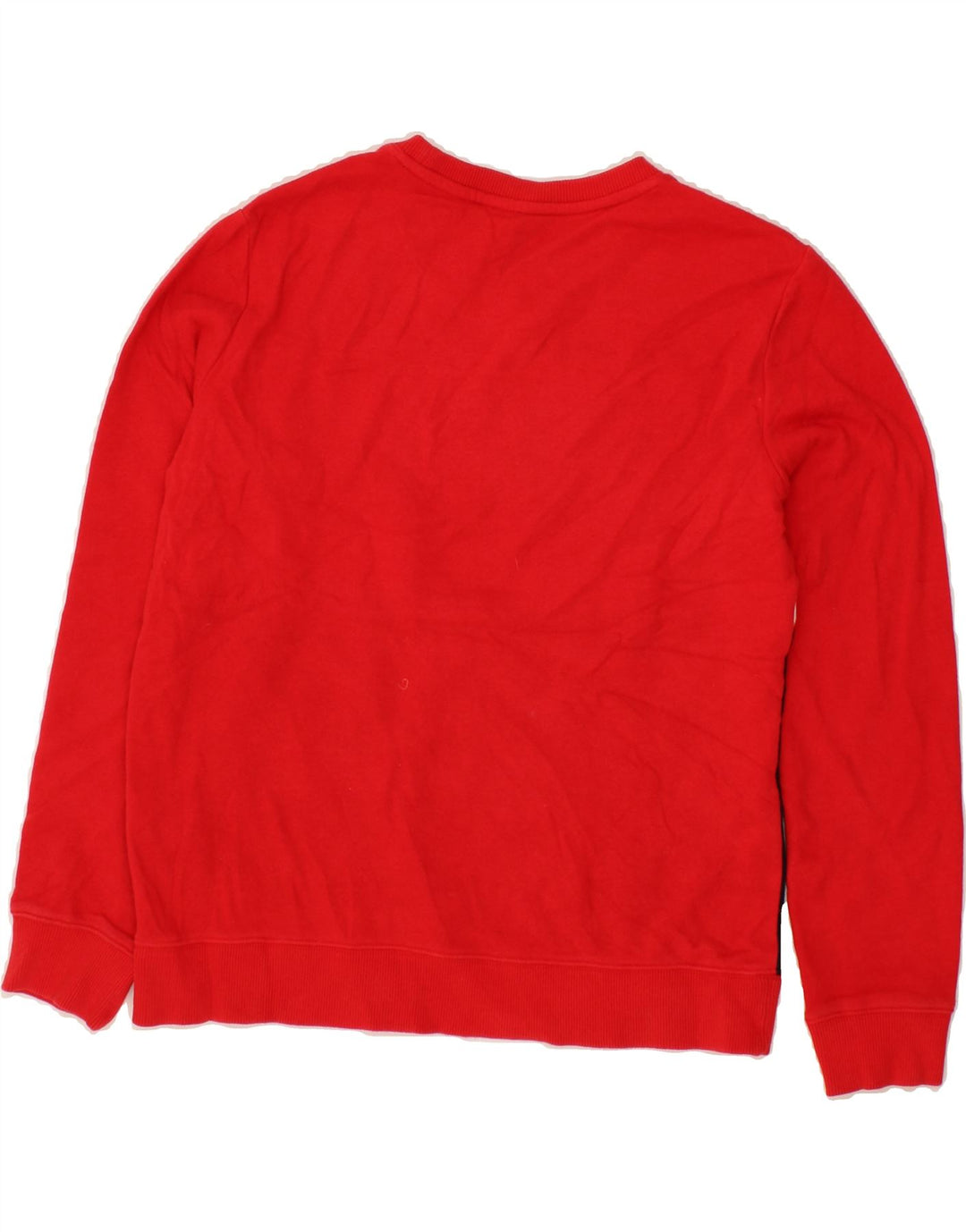 TOMMY HILFIGER Womens Sweatshirt Jumper UK 10 Small Red Colourblock Vintage Tommy Hilfiger and Second-Hand Tommy Hilfiger from Messina Hembry 
