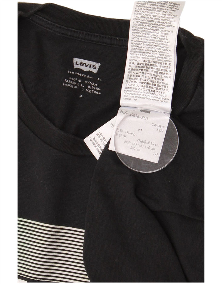 Męska koszulka z grafiką Levi's, średnia czarna bawełna