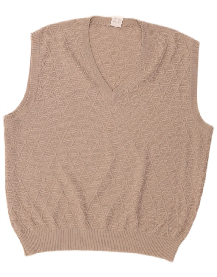 Tank top męski Schoeller EU 54 XL beżowy Argyle/Diamentowy poliakryl