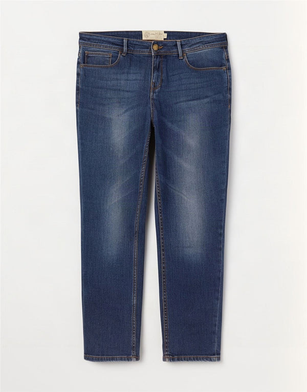 Damskie jeansy slim Fat Face UK 14 duże W38 L27 niebieskie