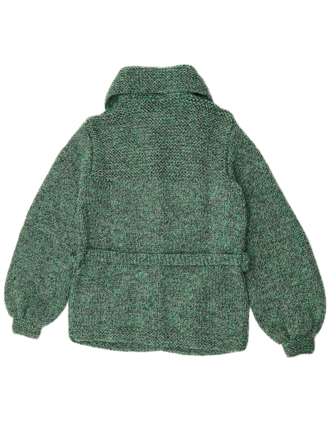Sweter damski w stylu vintage, UK 14, średni, zielony, nakrapiany