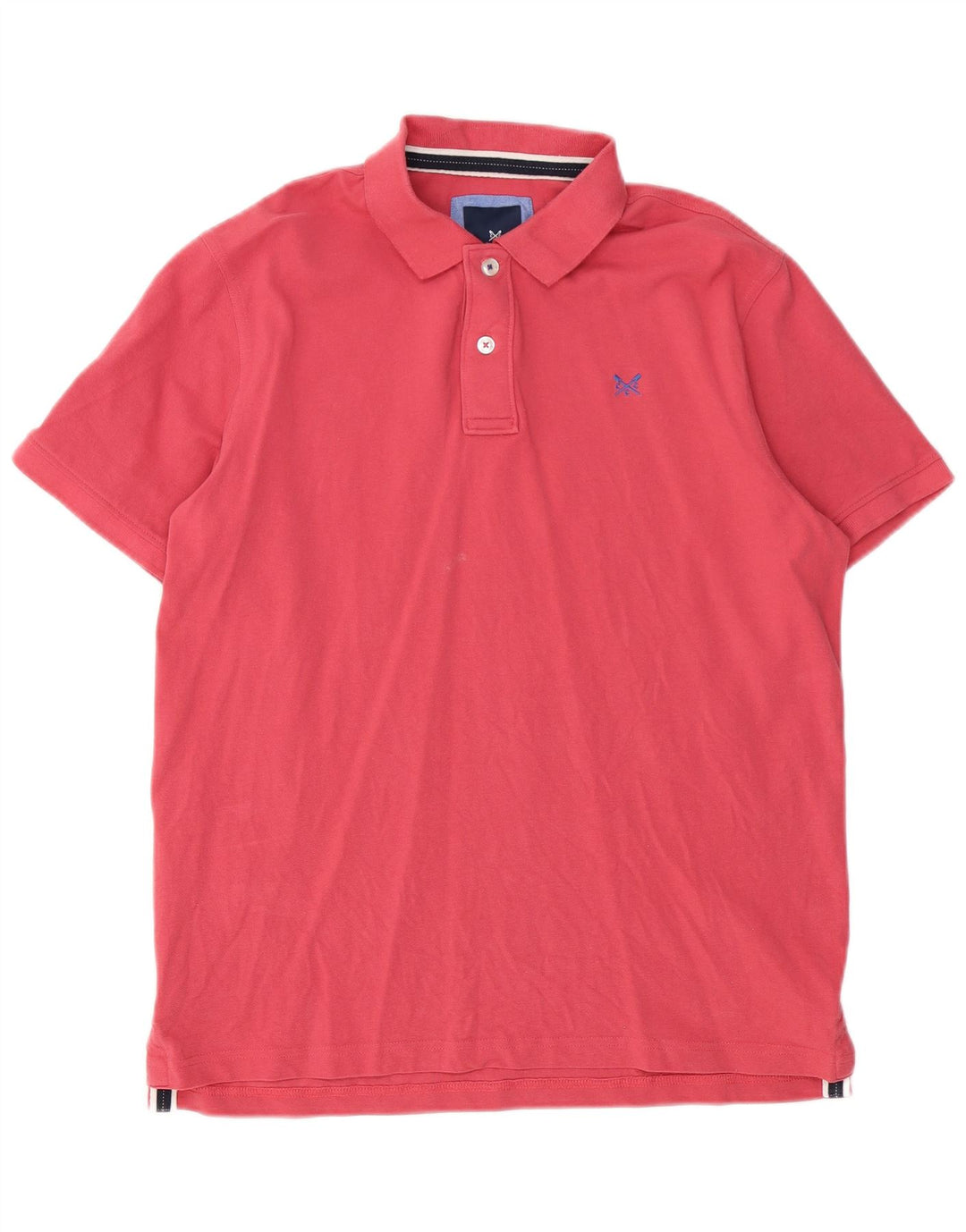 CREW CLOTHING Męska koszulka polo Średnioróżowa, bawełniana