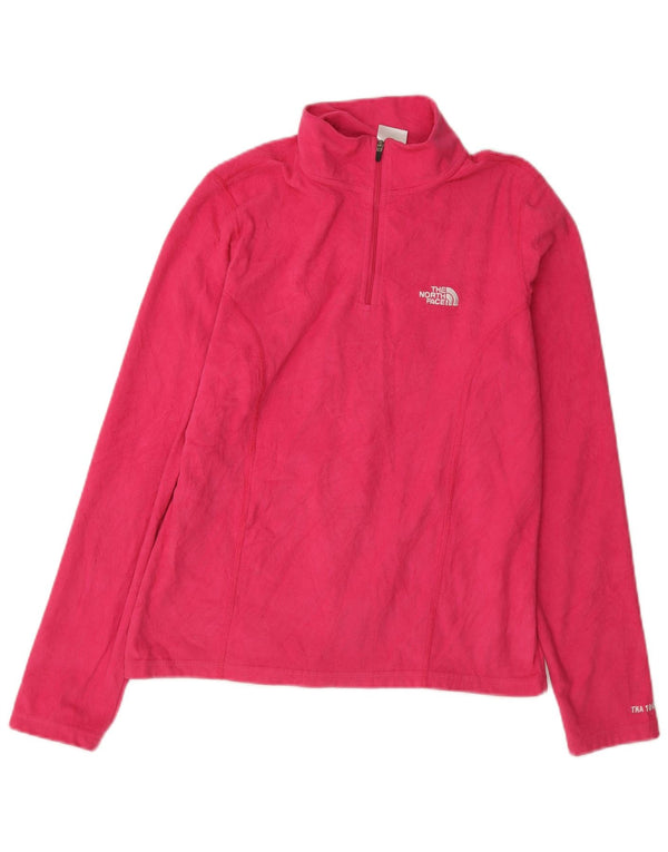 Damski sweter polarowy The North Face z zamkiem błyskawicznym, UK 10, mały, różowy poliester