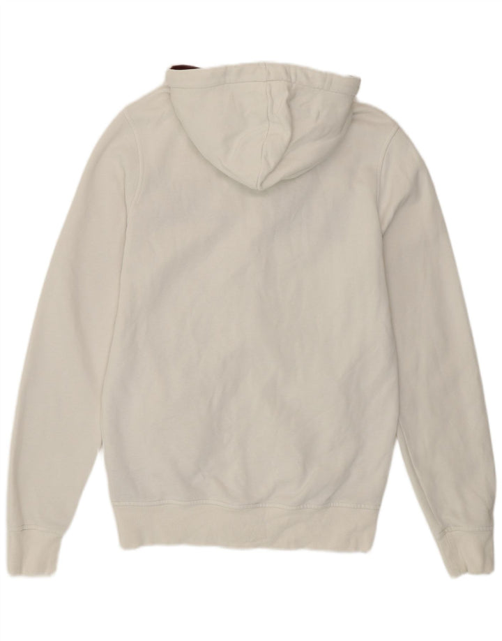 DATCH Mens Graphic Zip Hoodie Sweater Medium White