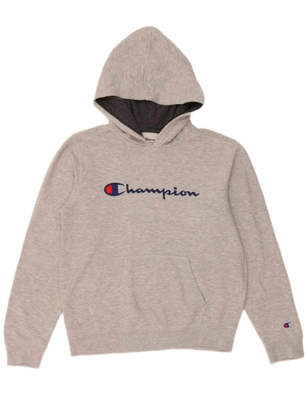 Damska bluza z kapturem CHAMPION z grafiką UK 18 XL, szara, nakrapiana bawełna