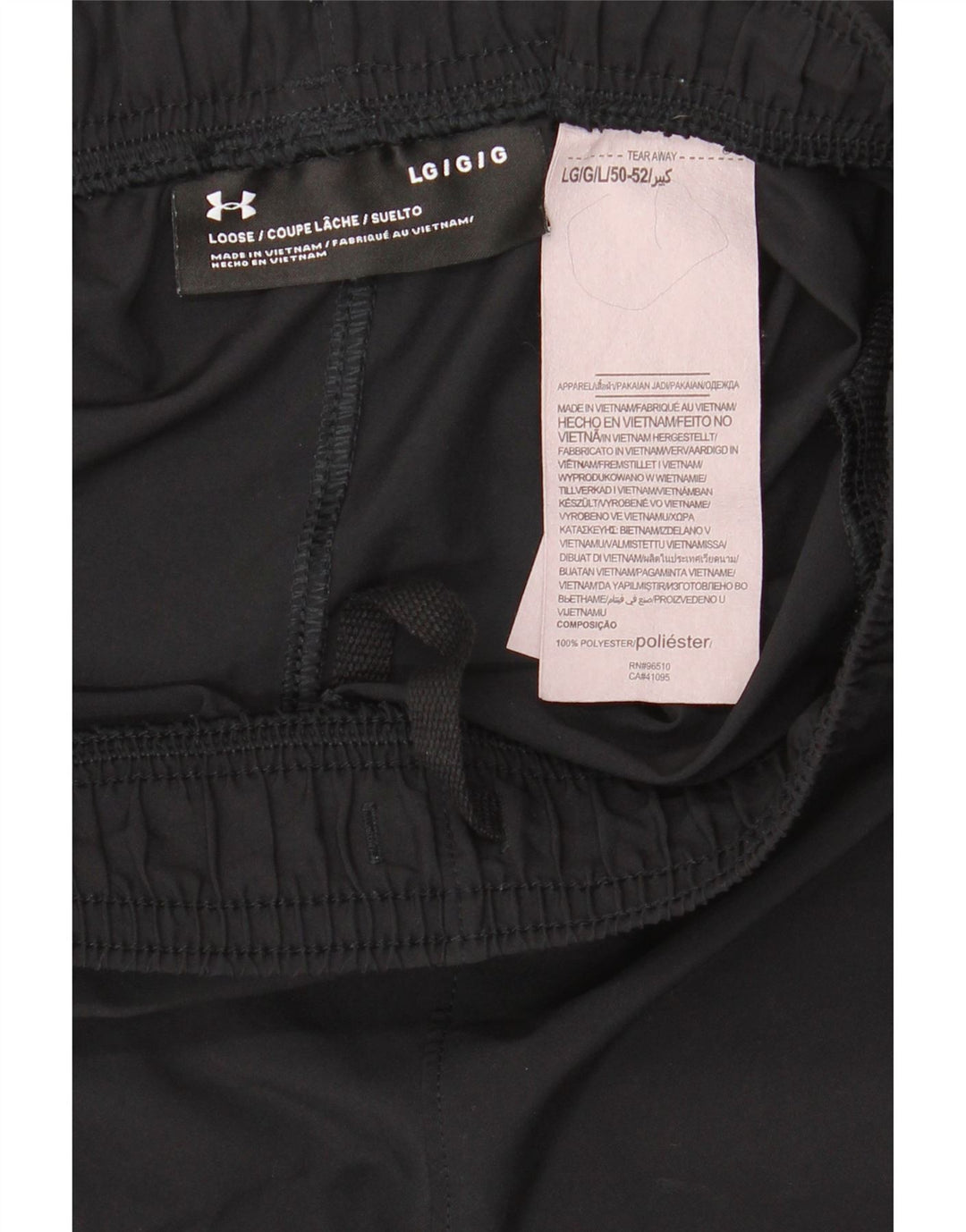 Męskie spodenki sportowe Under Armour Graphic o luźnym kroju, duże, czarne, poliestrowe