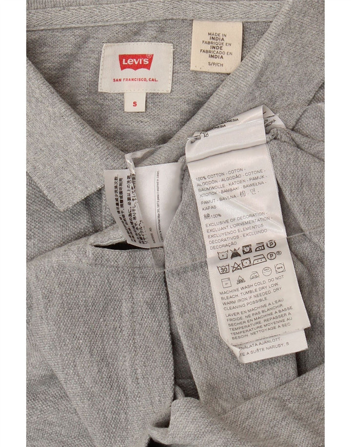 Męska koszulka polo LEVI'S, mała, szara, bawełniana