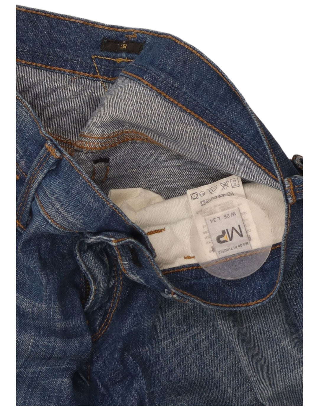 Damskie jeansy MELTIN' POT o prostym kroju W26 L34, niebieska bawełna