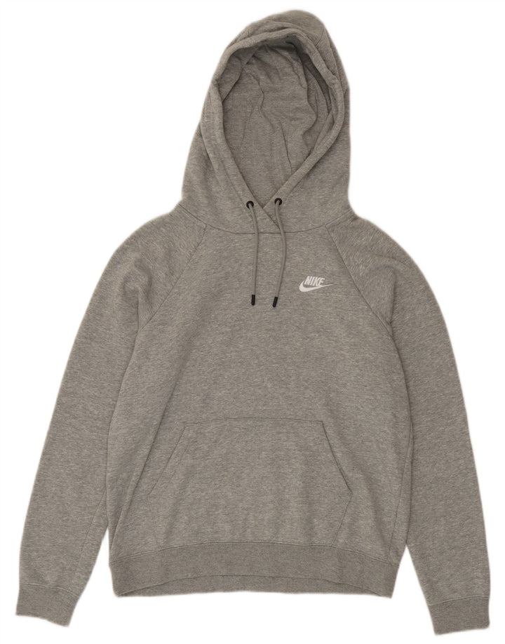Męski sweter z kapturem Nike, mały, szary, z bawełny w cętki
