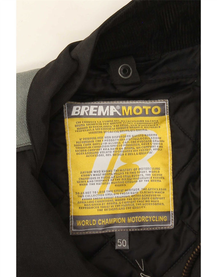 Męska kurtka Brema Graphic Racer IT 50, duża, czarna, z blokami kolorów