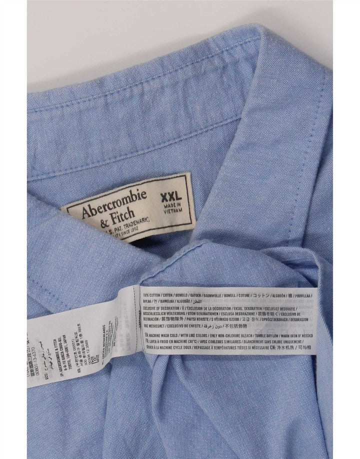 Koszula męska Abercrombie & Fitch 2XL, niebieska, bawełniana