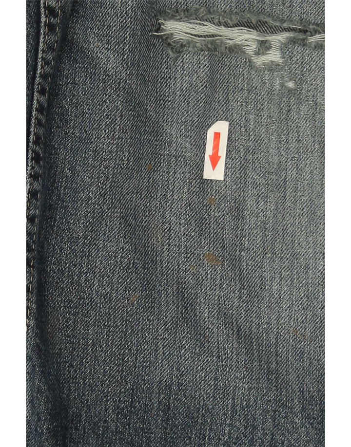 Męskie jeansy Wrangler w trudnej sytuacji, o regularnym kroju, W34 L29, niebieska bawełna