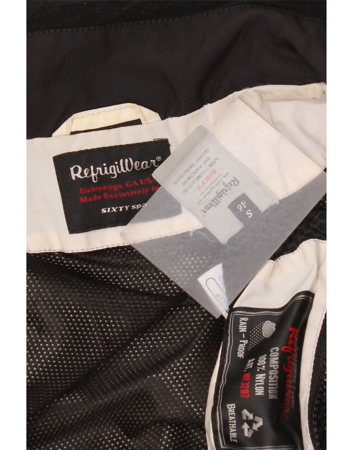 Męska kurtka bomberka Refrigiwear EU 46, mała, biała, z blokami kolorów, poliamid