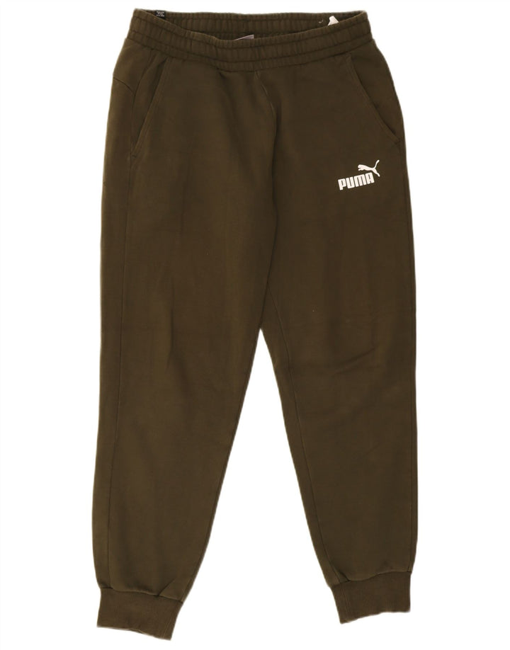 Męskie spodnie dresowe Puma Joggers, średnia zielona bawełna