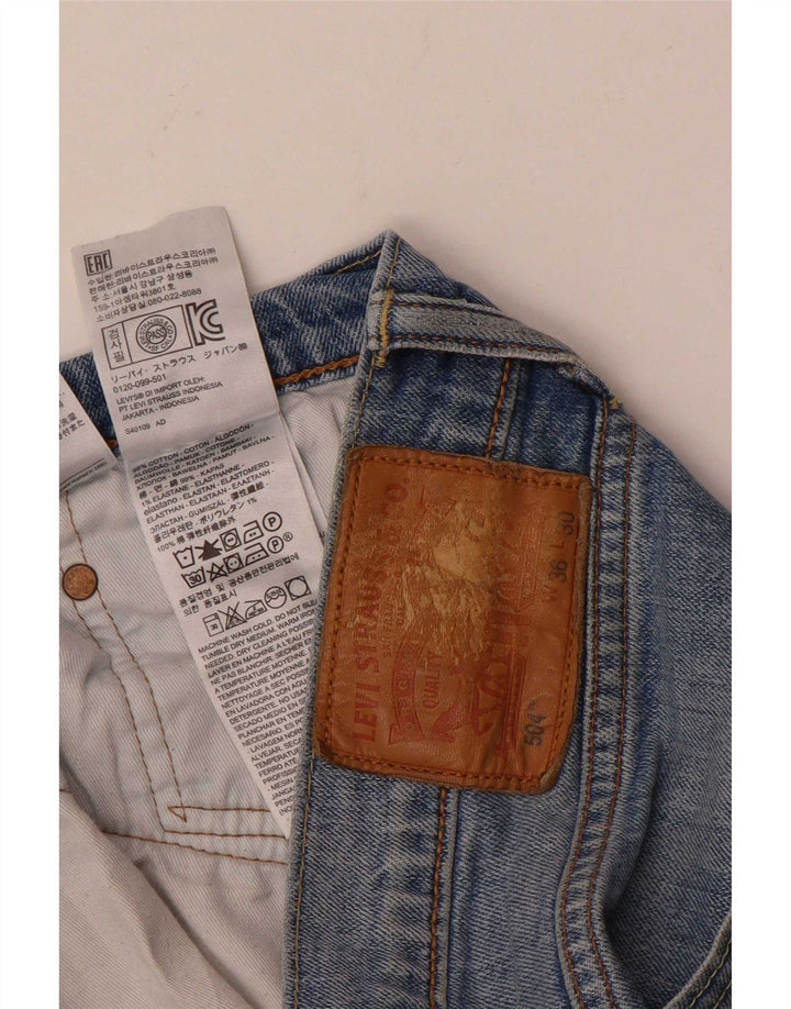 Męskie jeansy Levi's 504 Straight W36 L30 Niebieskie bawełniane