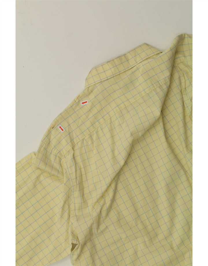 IZOD Mens Shirt XL Yellow Check Cotton Vintage Izod and Second-Hand Izod from Messina Hembry 
