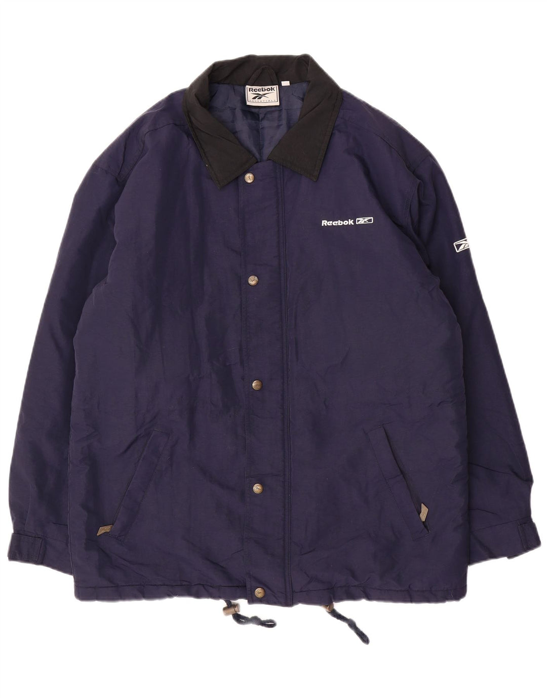REEBOK Męska kurtka wiatrówka o luźnym kroju UK 36, mała, granatowa, nylonowa