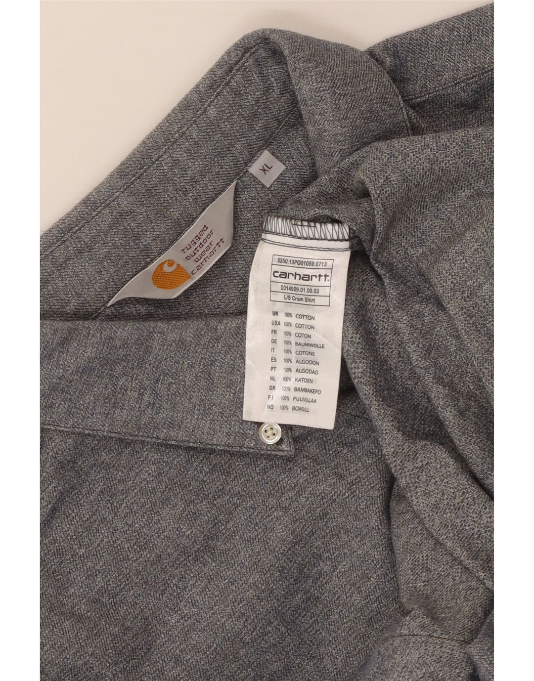 Koszula męska Carhartt XL, szara, bawełniana