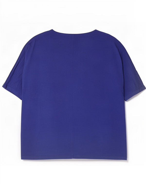 Marks & Spencer Damska bluzka oversize UK 16, duża, niebieska wiskoza