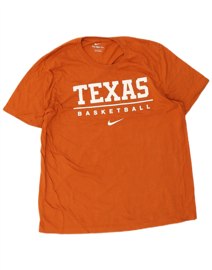 Męski T-shirt z grafiką Nike Texas, duży, pomarańczowy, bawełniany