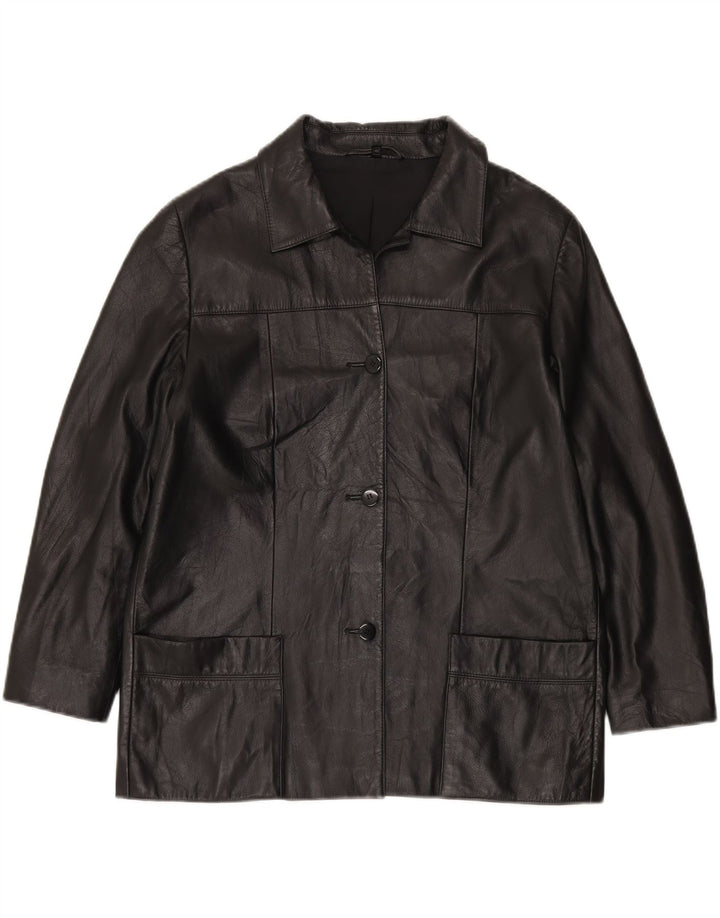 Vintage damska kurtka skórzana EU 42, duża czarna