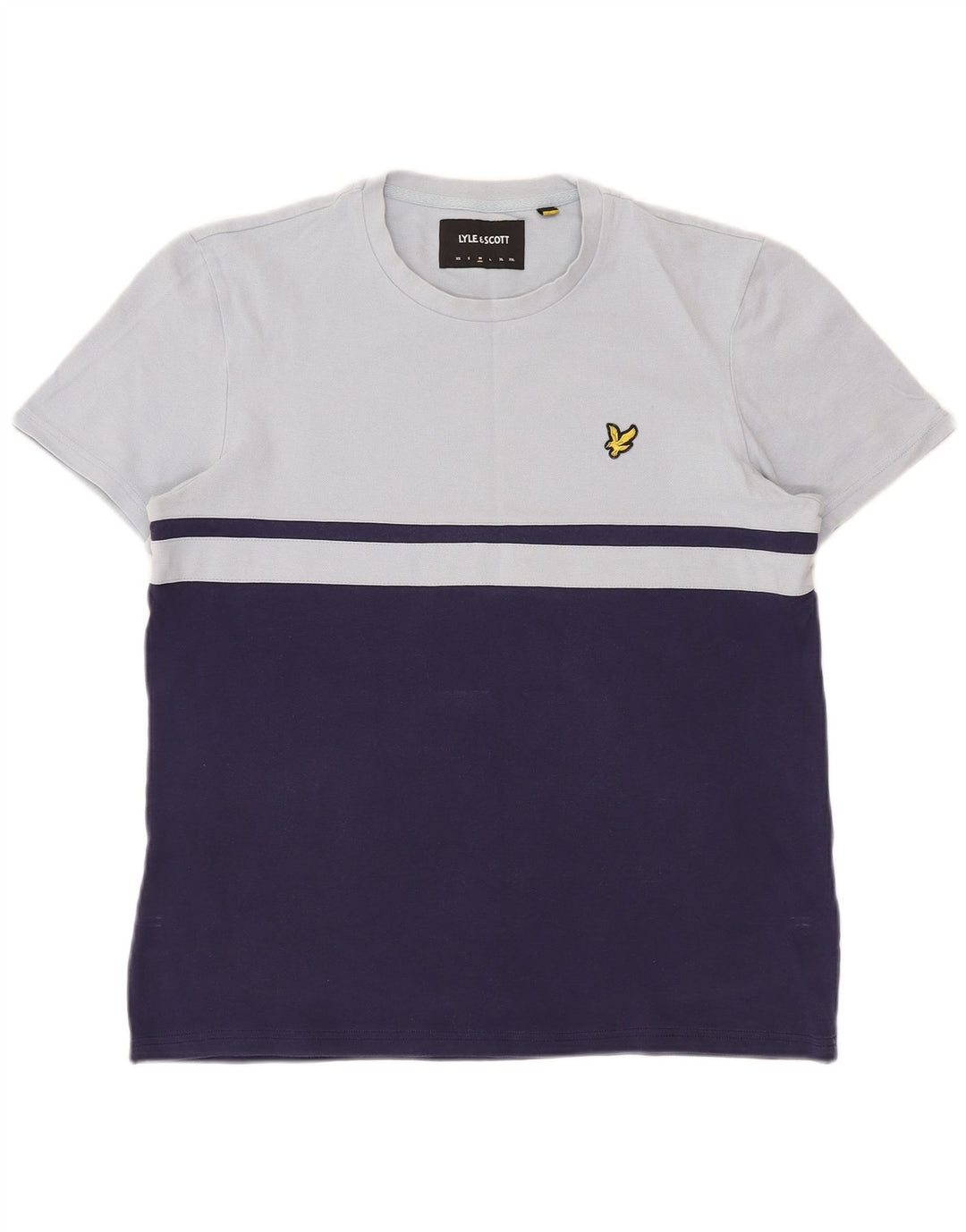 T-shirt męski Lyle & Scott, średni, granatowy, bawełniany blok kolorów