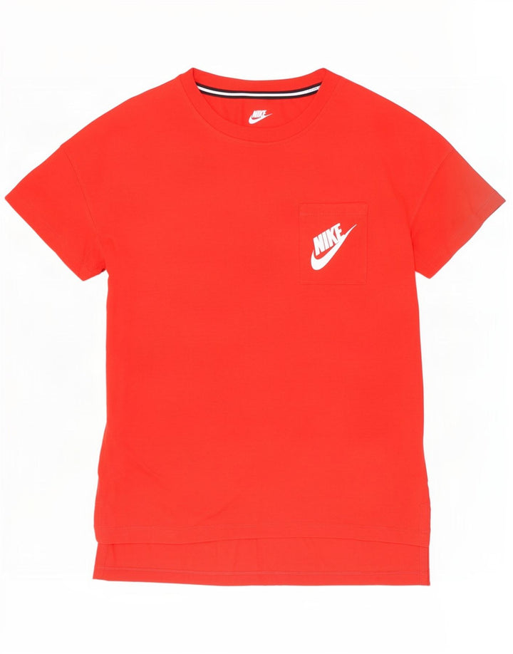 T-shirt męski Nike, mały, czerwony, bawełniany