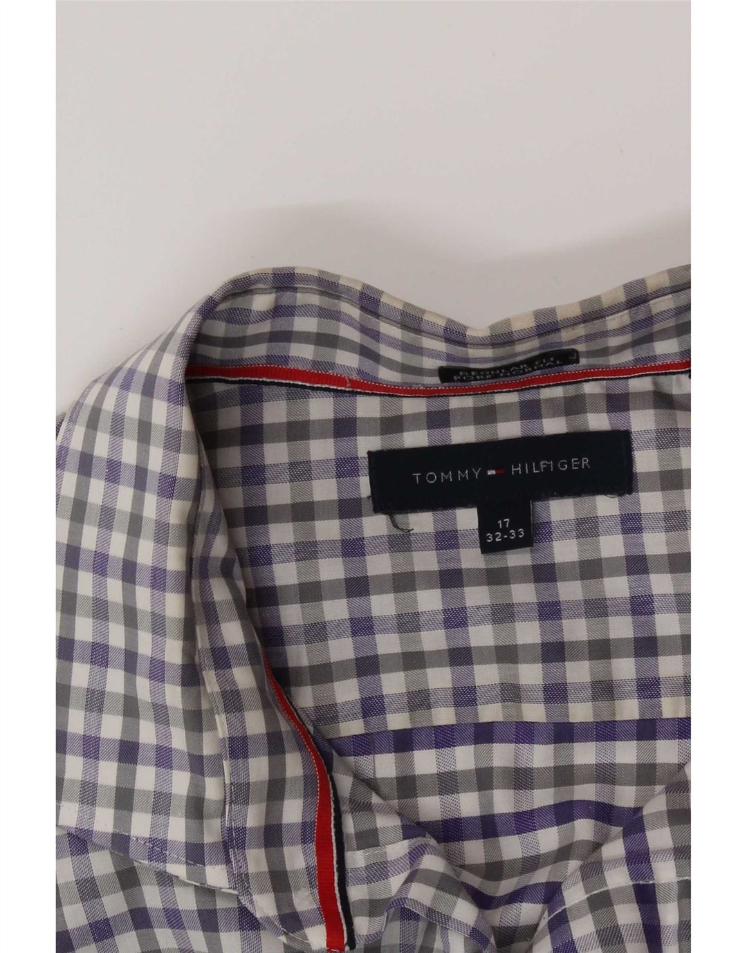 Koszula męska Tommy Hilfiger o regularnym kroju, rozmiar 17 XL, niebieska kratka
