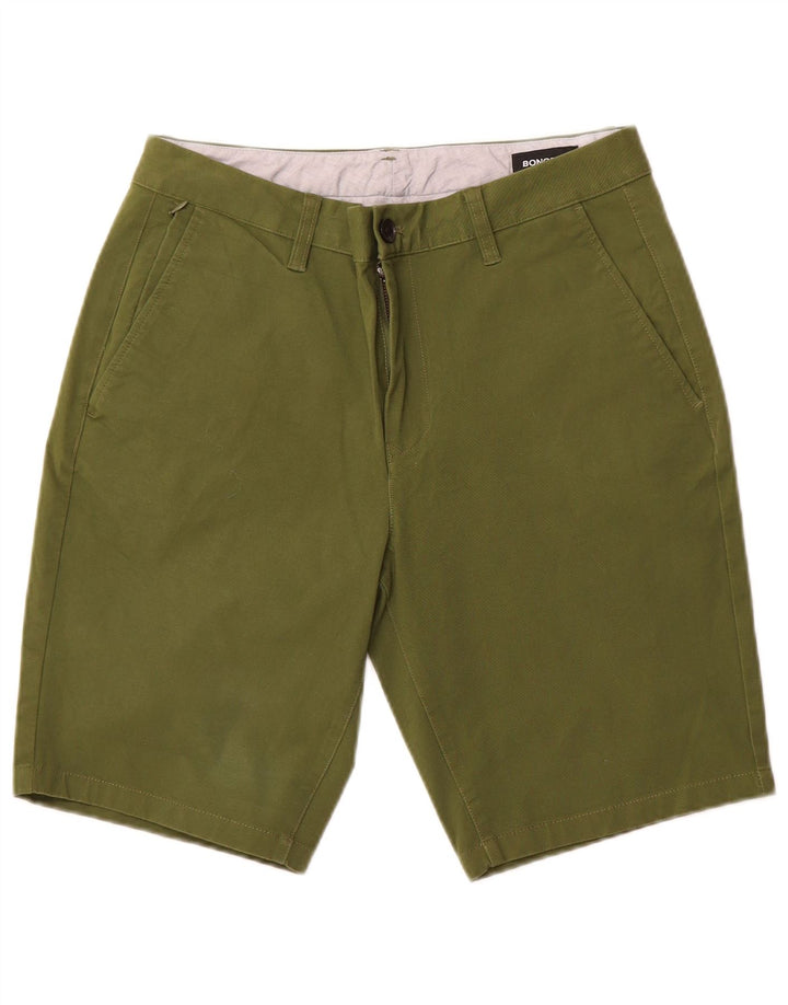 BONOBOS Męskie spodenki Chino W31 Średniozielona bawełna