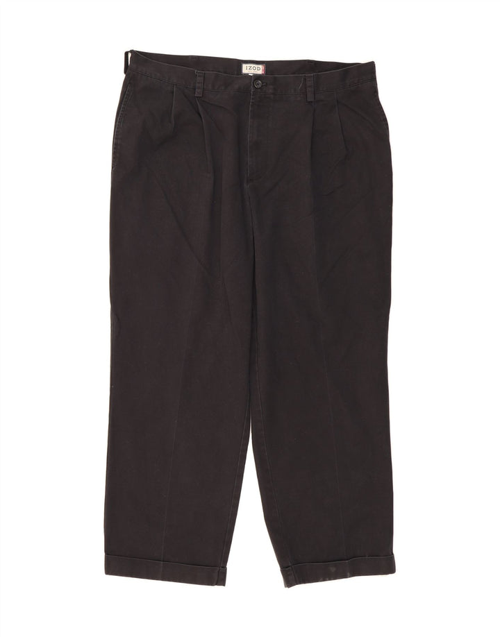 IZOD Mens Pegged Chino Trousers W40 L30 Black Cotton Vintage Izod and Second-Hand Izod from Messina Hembry 