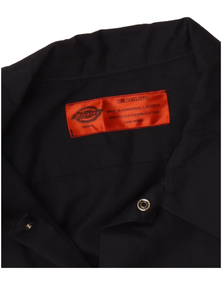 Męska koszula z krótkim rękawem Dickies 2XL, szary poliester