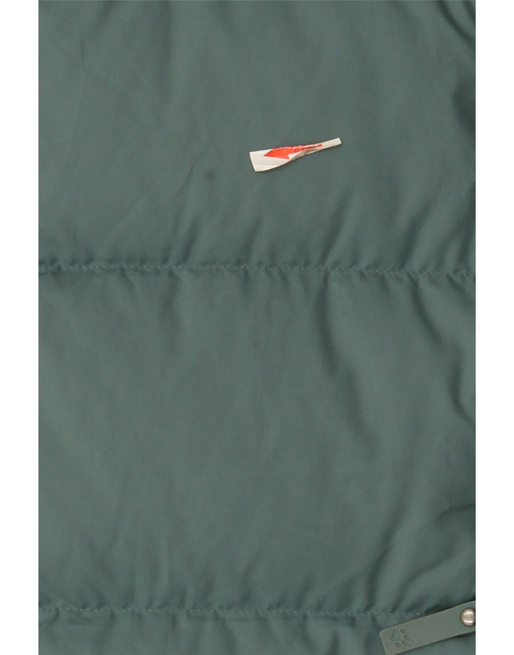 Damski płaszcz z kapturem, oversize, ocieplany Jack Wolfskin UK 10/12, średni zielony